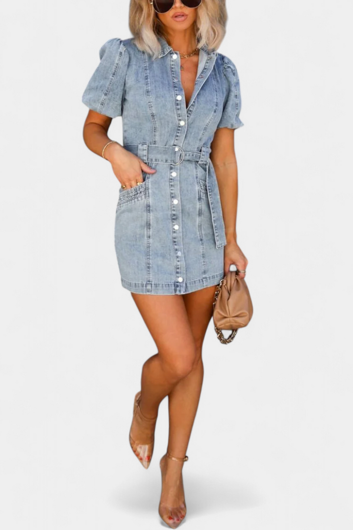 Robe Mini en Denim Lavé Orlena