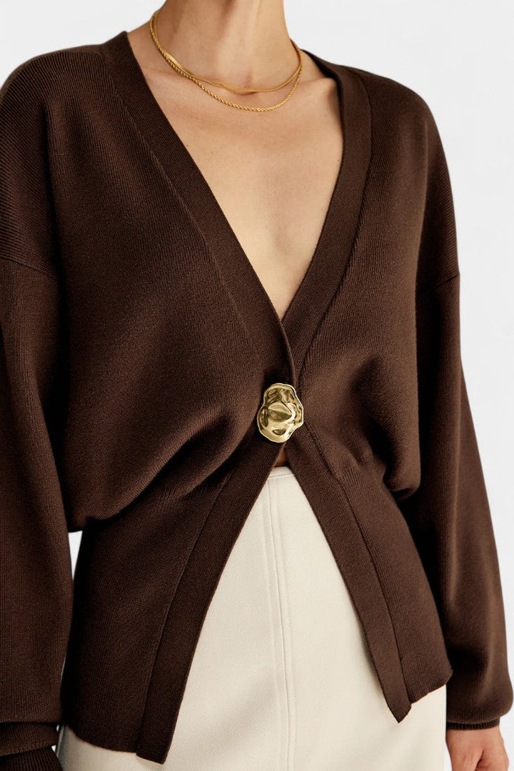 Cardigan Liso Doré Solferina
