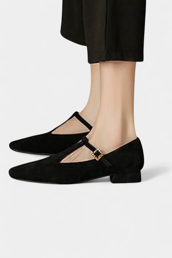Elly Talons Bas avec Sangle et Boucle