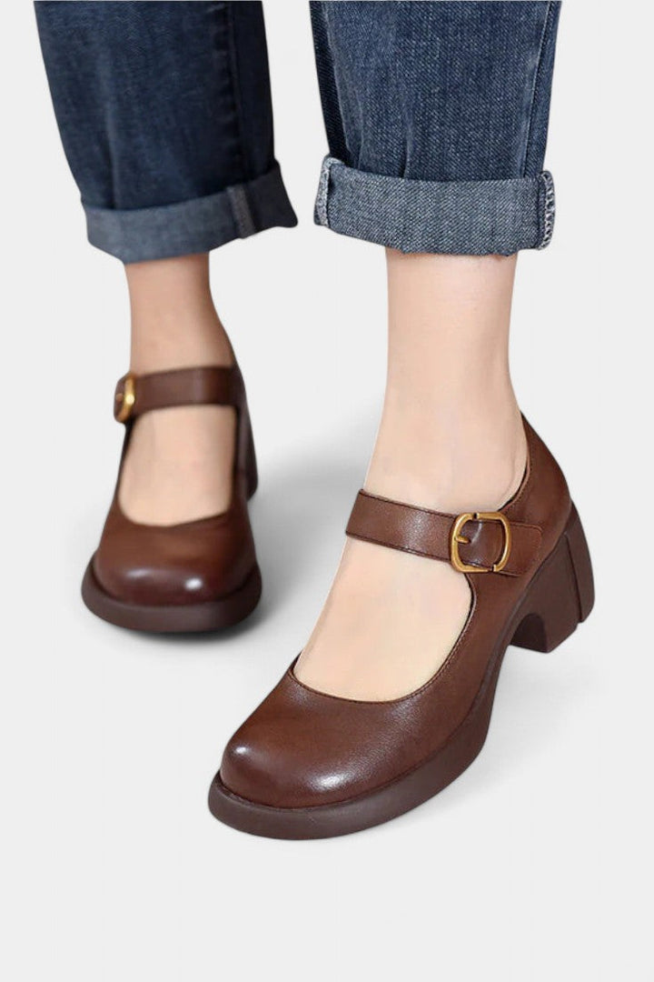Agnes Zapatos Mary Janes en Cuir