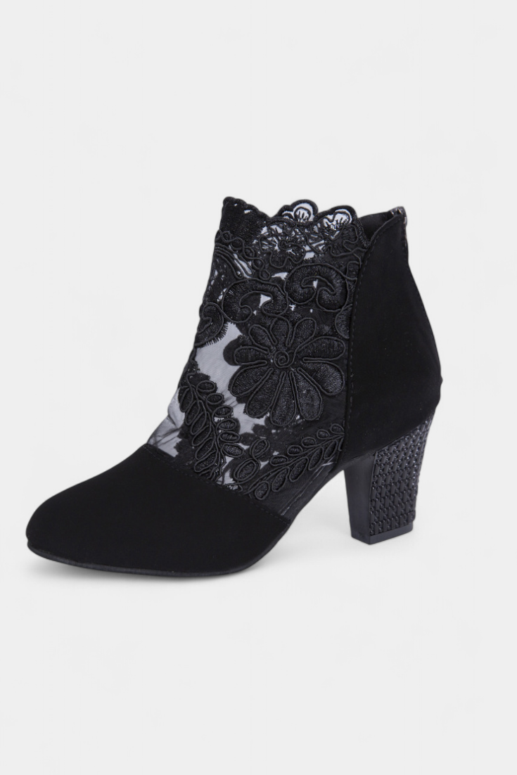 Alaine Talons Blancs avec Dentelle Florale