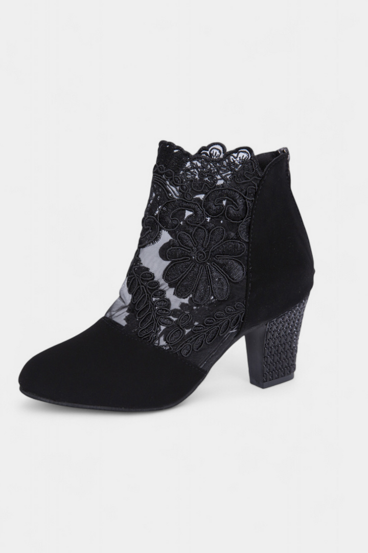 Alaine Talons Blancs avec Dentelle Florale