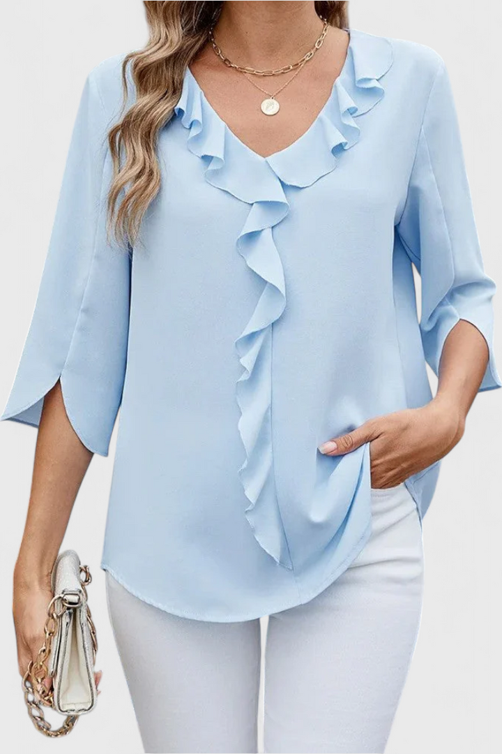 Annemiek Blouse Décontractée avec Coupe Ample et Style Sophistiqué