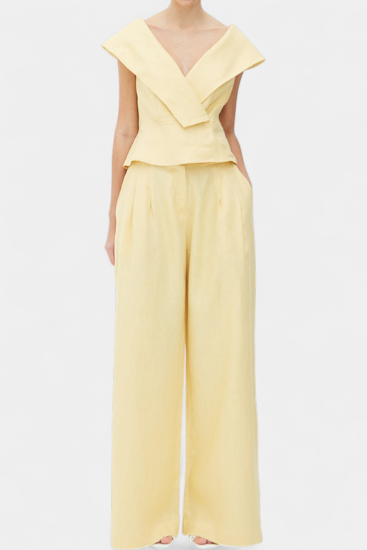 Ensemble Top Asymétrique et Pantalon Palazzo Hayden