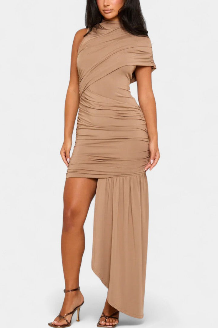 Robe Mini Asymétrique Velia avec Drapé
