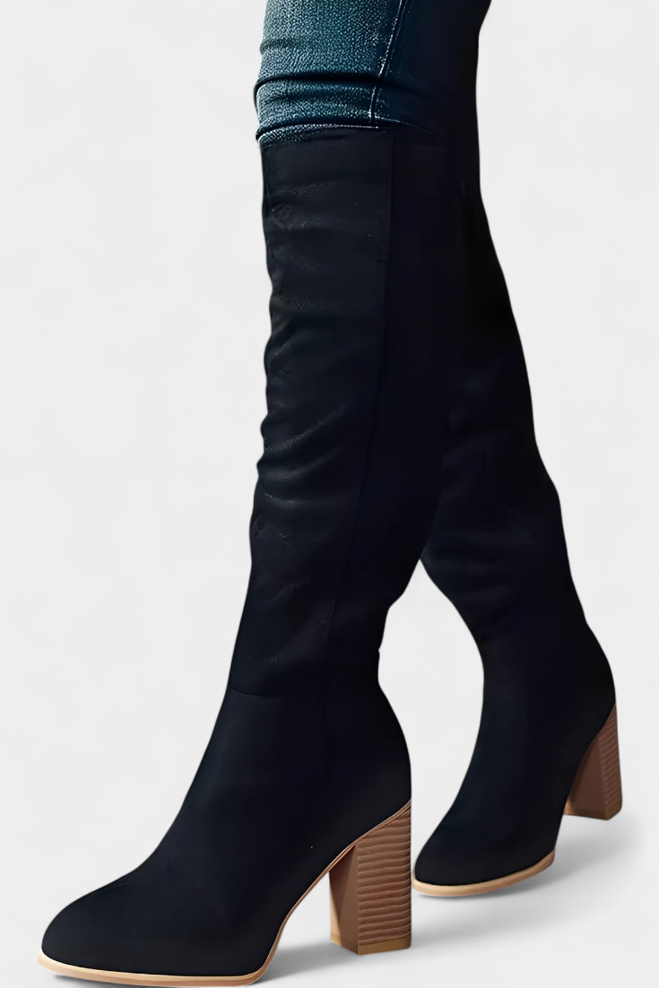 Calliope Bottes à Talon Épais jusqu'au Genou