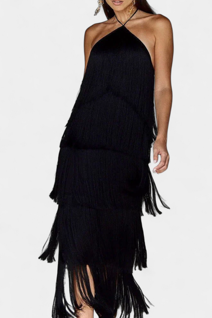 Robe Saidey avec Franges et Dos Nu