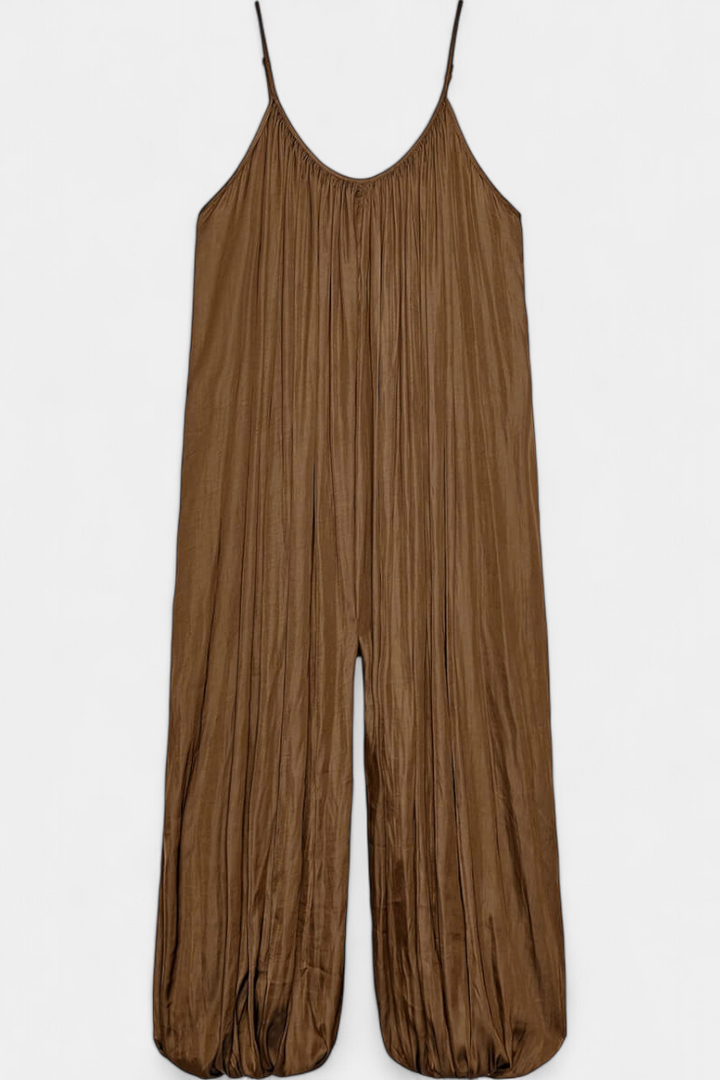 Combinaison Lucy Mono Long Plissé avec Silhouette Décontractée