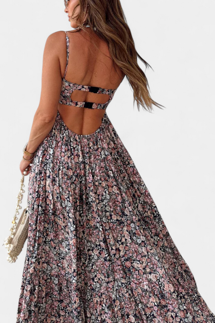 Robe Maxi Florale Reyna avec Dos Nu