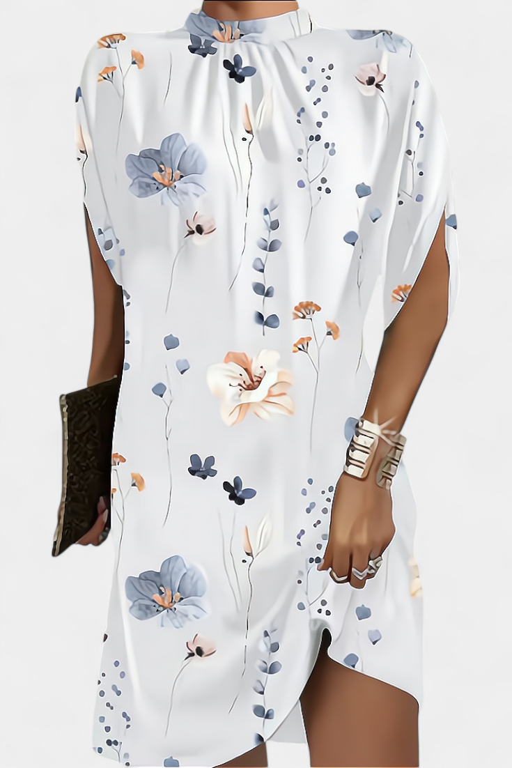 Robe Midi Intemporelle Haruna avec Décolleté Rond