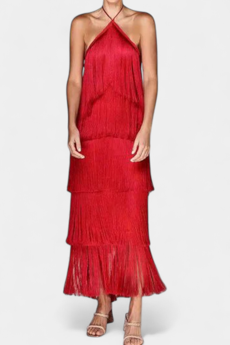 Robe Saidey avec Franges et Dos Nu