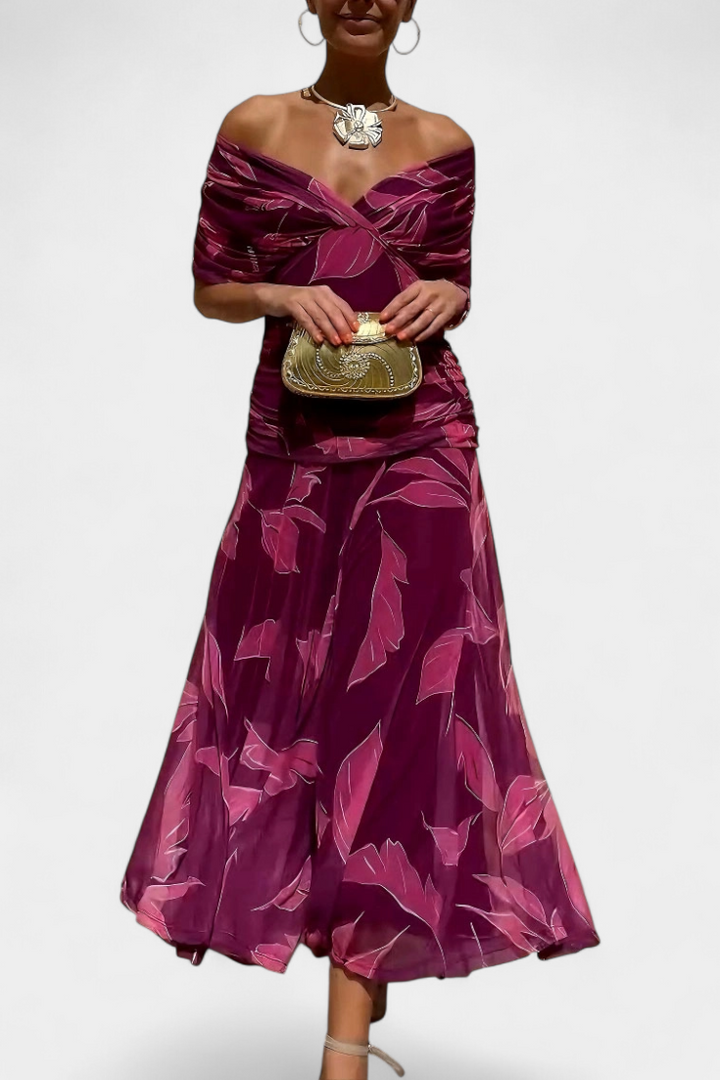 Alondra Robe Longue avec Imprimé Floral Fantaisie et Décolleté en V