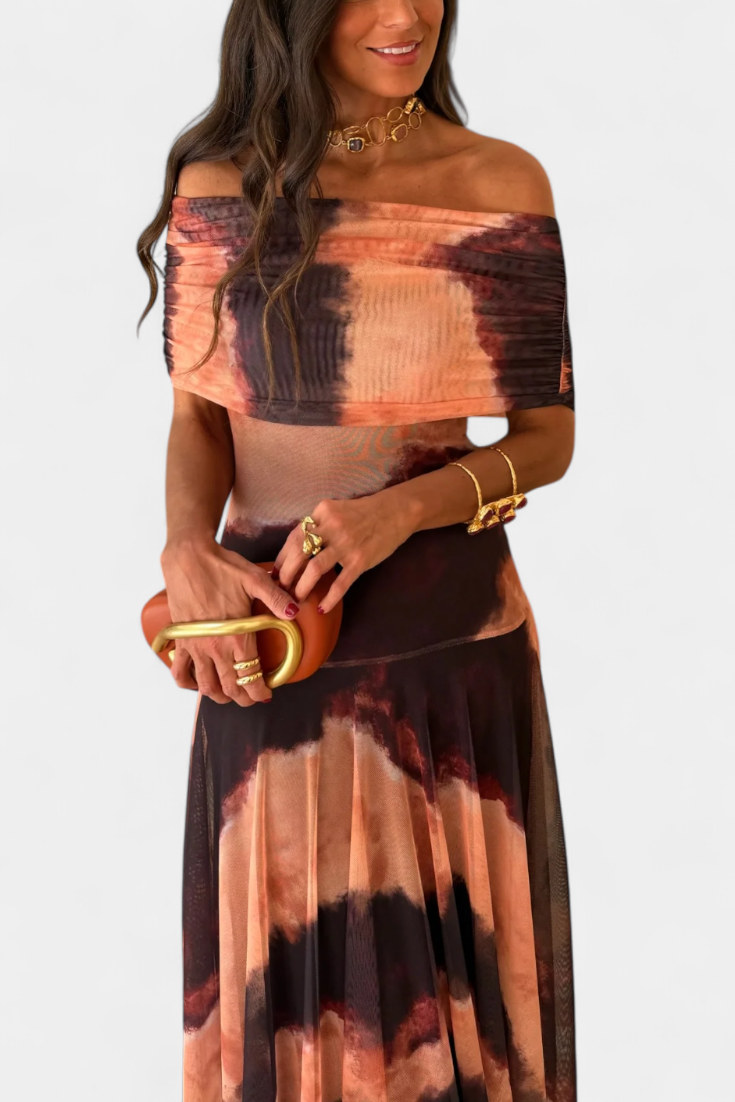 Robe Maxi Tie-Dye Jessamy à Une Épaule
