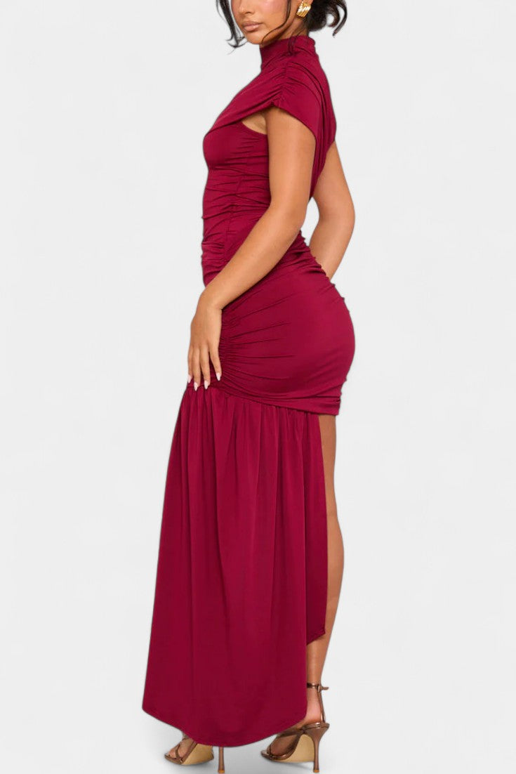 Velia Robe Mini Asymétrique avec Drapé