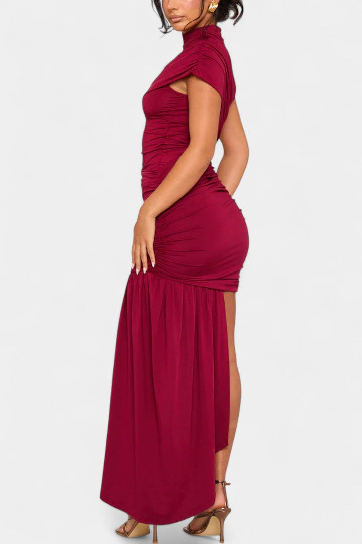 Velia Robe Mini Asymétrique avec Drapé
