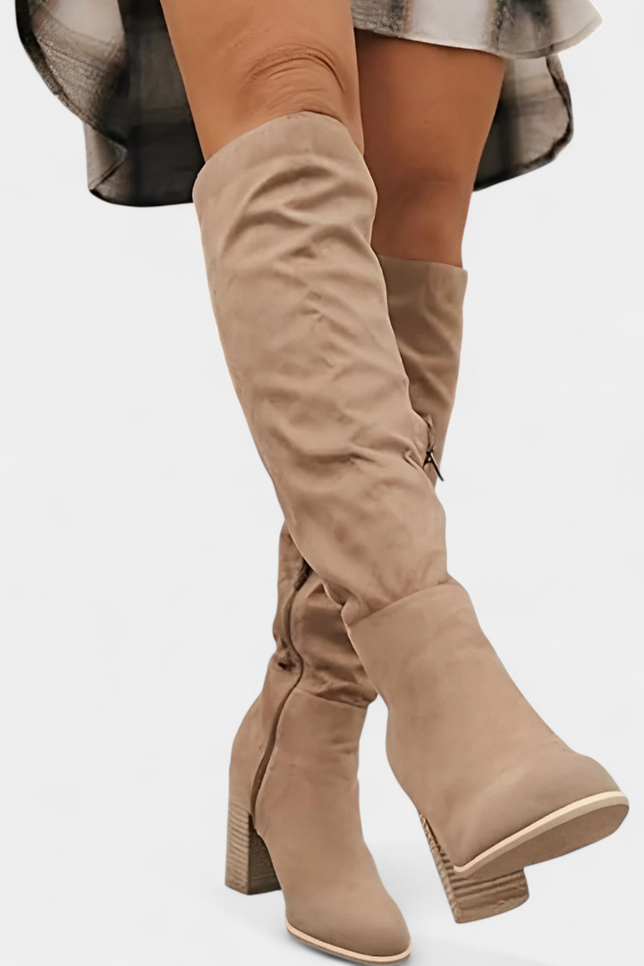 Calliope Bottes à Talon Épais jusqu'au Genou
