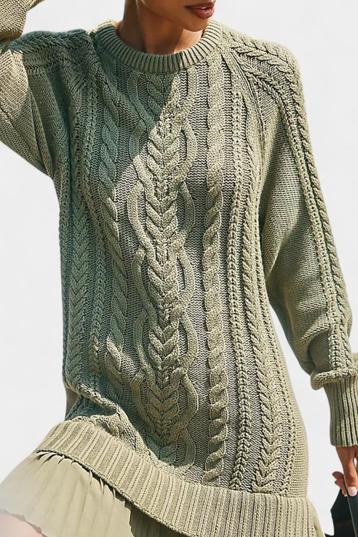 Daina Robe Mini en Tricot avec Forme Tordue