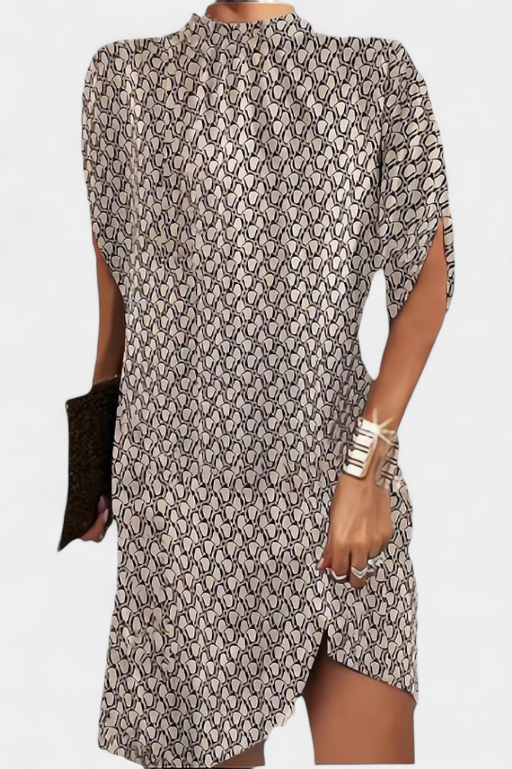 Robe Midi Intemporelle Haruna avec Décolleté Rond