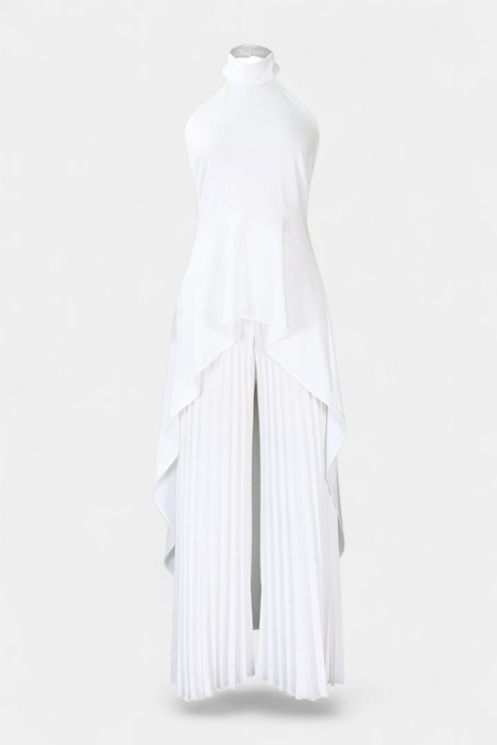 Ensemble Asymétrique Chrysoula avec Pantalon Plissé