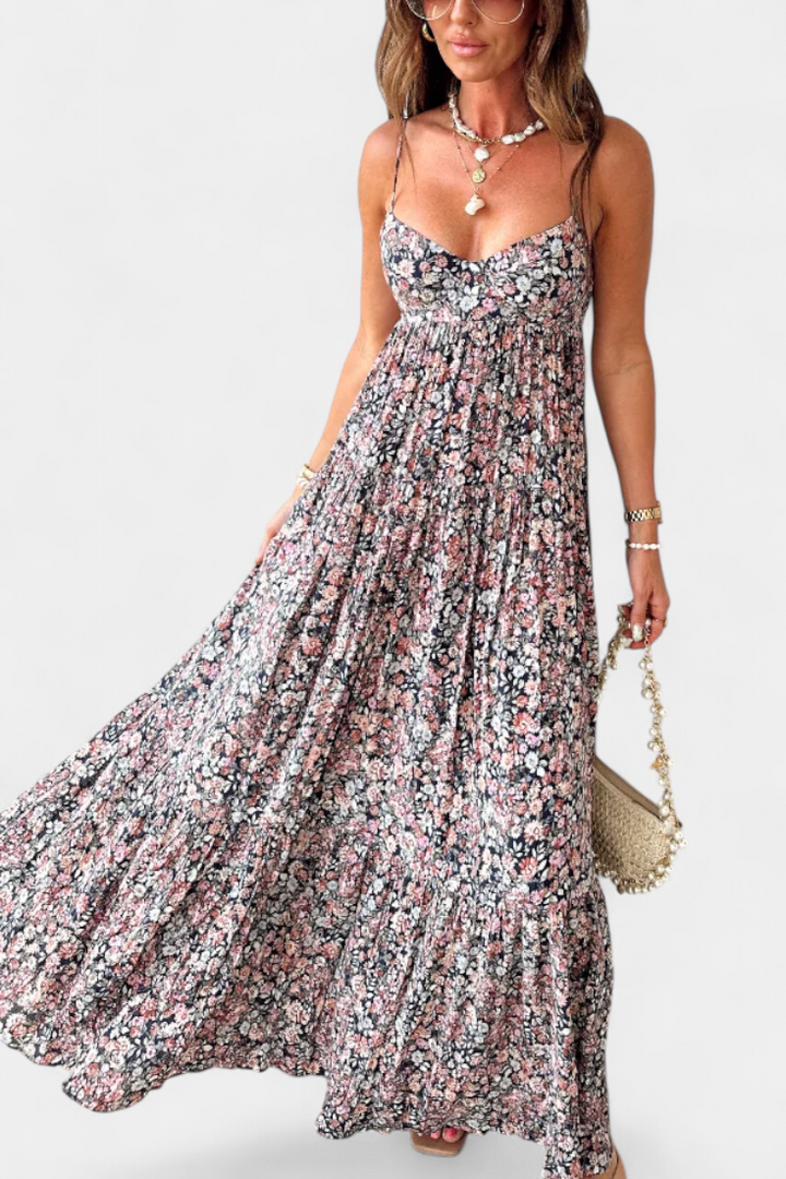 Robe Maxi Florale Reyna avec Dos Nu