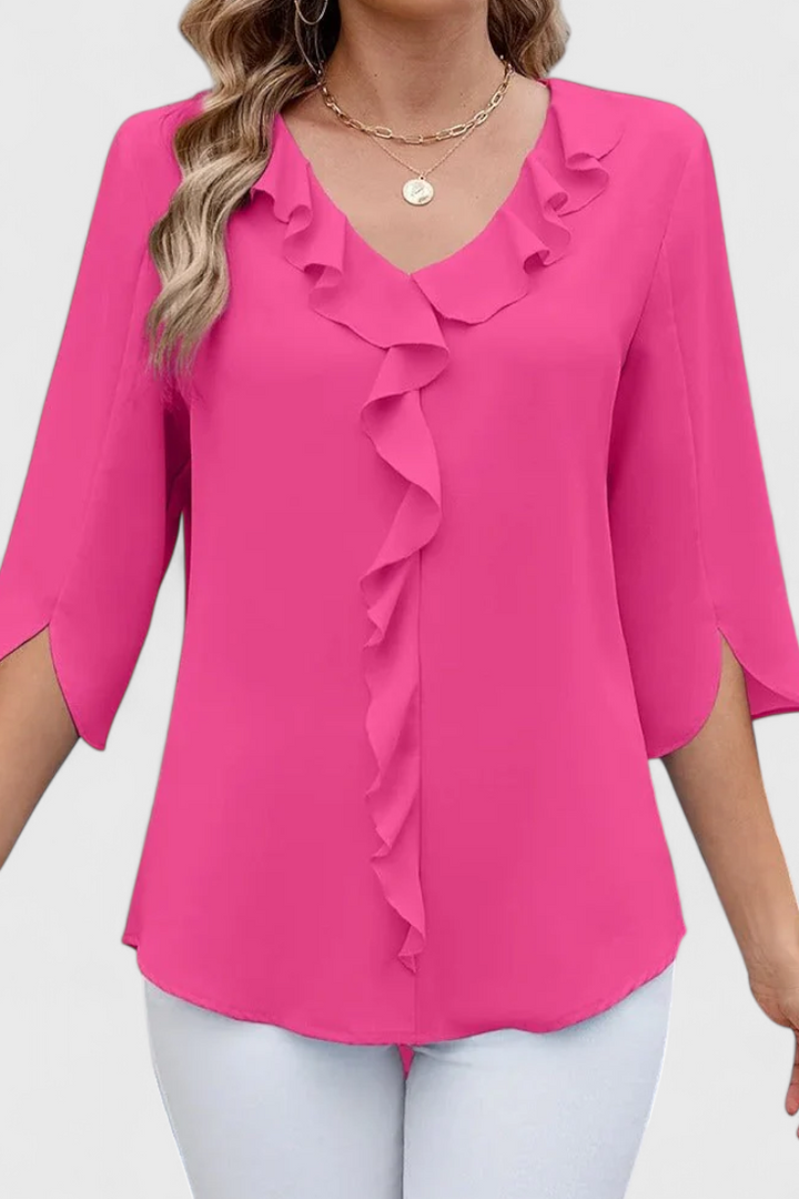 Annemiek Blouse Décontractée avec Coupe Ample et Style Sophistiqué