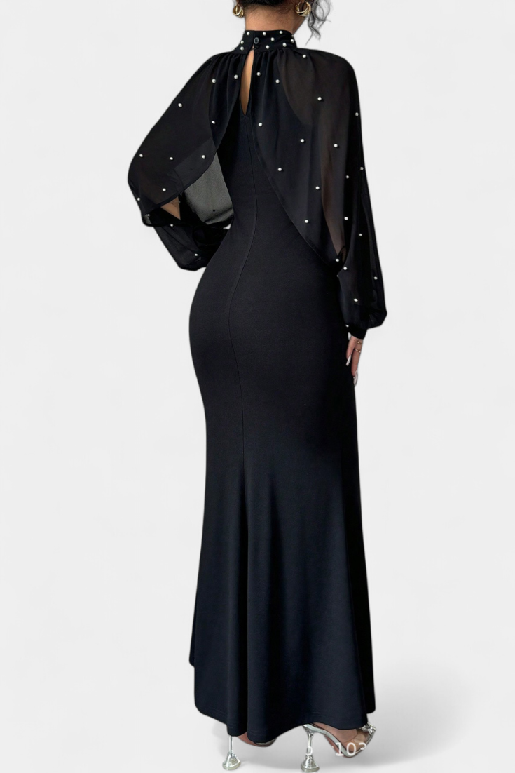 Robe Halter en Maille Atenea avec Perles