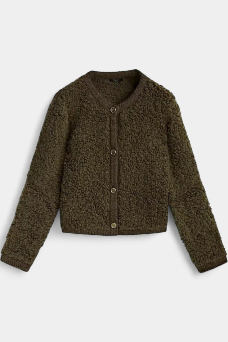 Cardigan Chenda Court en Texture Peluche
