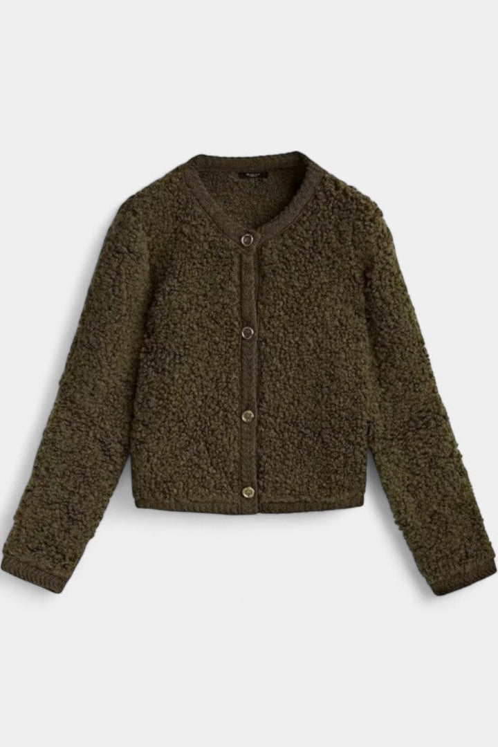Cardigan Chenda Court en Texture Peluche