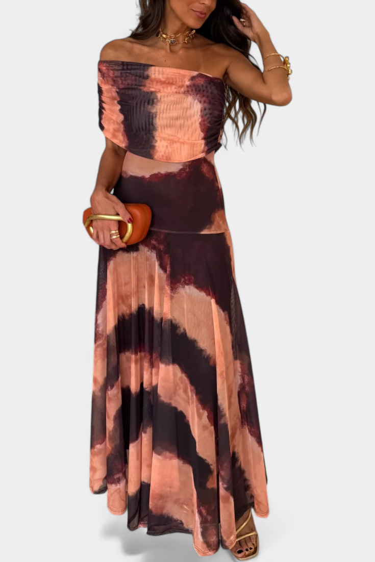 Robe Maxi Tie-Dye Jessamy à Une Épaule
