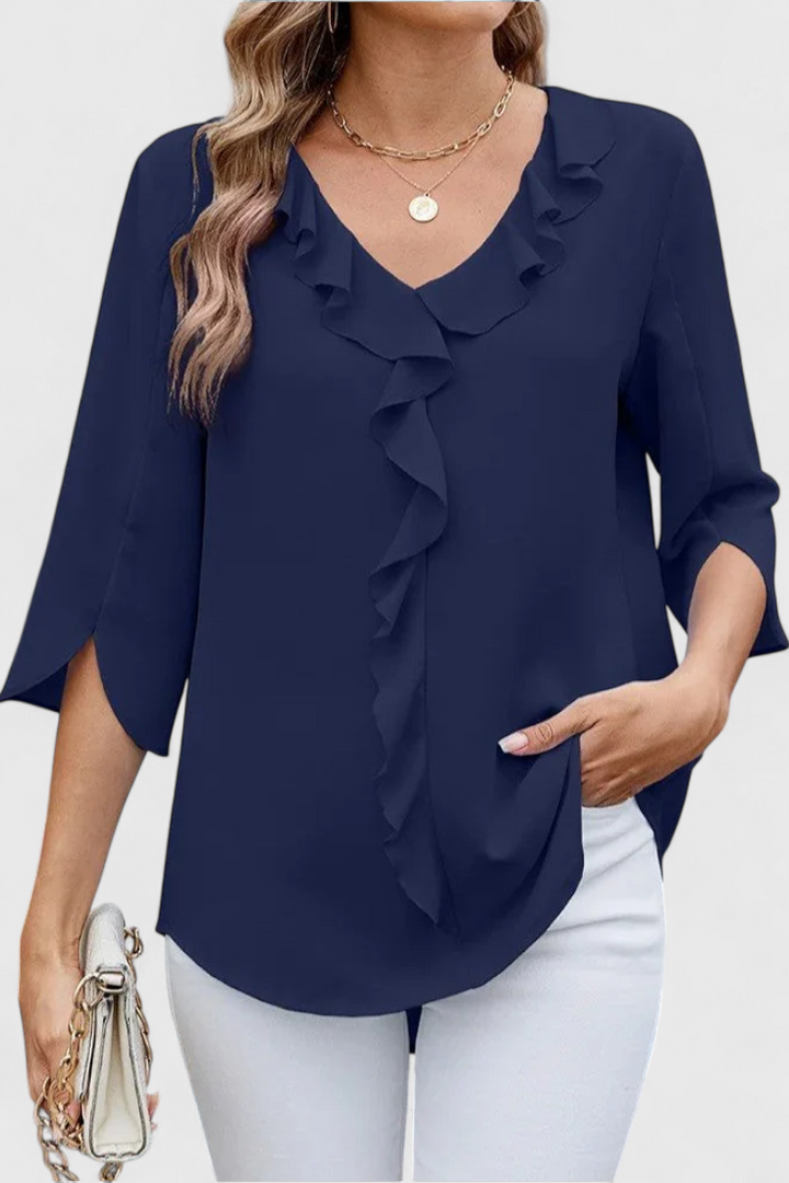 Annemiek Blouse Décontractée avec Coupe Ample et Style Sophistiqué