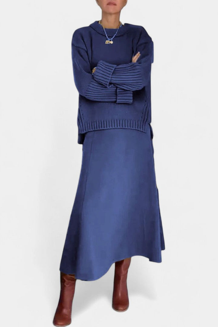 Patricia Ensemble de Pull à Col Montant et Jupe Maxi