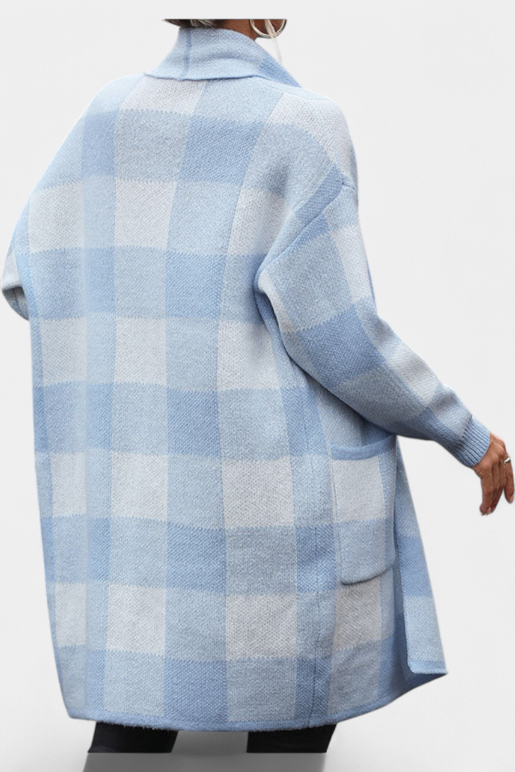 Cardigan Casual à Carreaux Lovella avec Poches