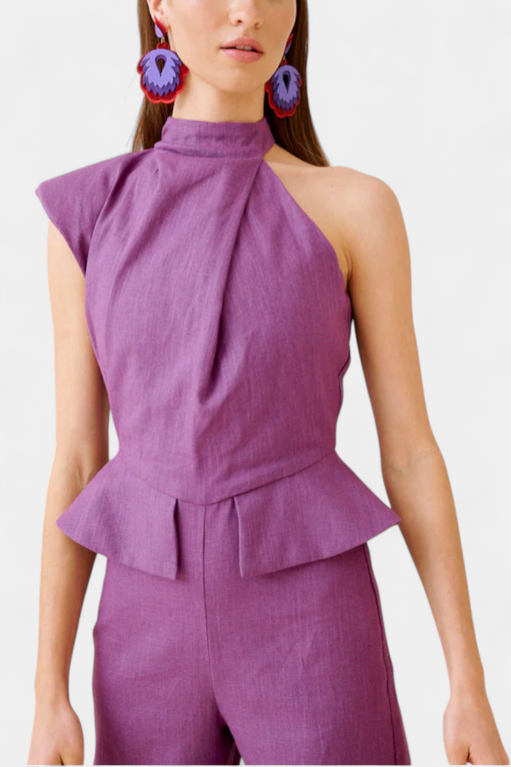 Mono Long Asymétrique en Lin et Coton Nerida