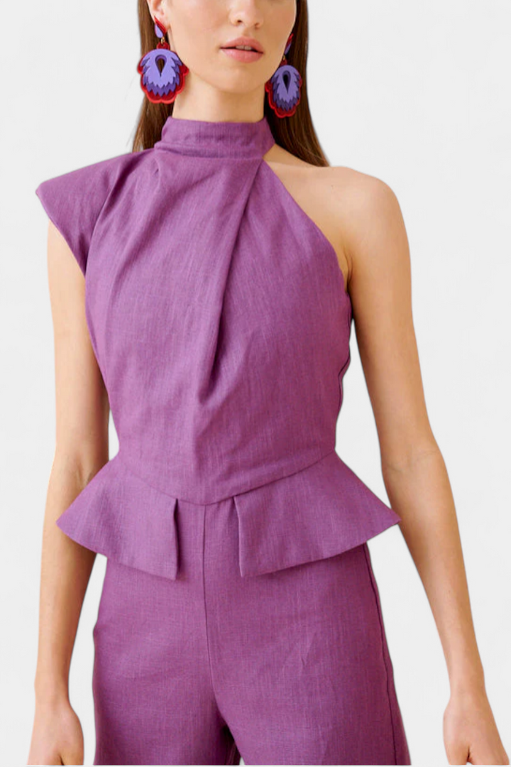 Mono Long Asymétrique en Lin et Coton Nerida