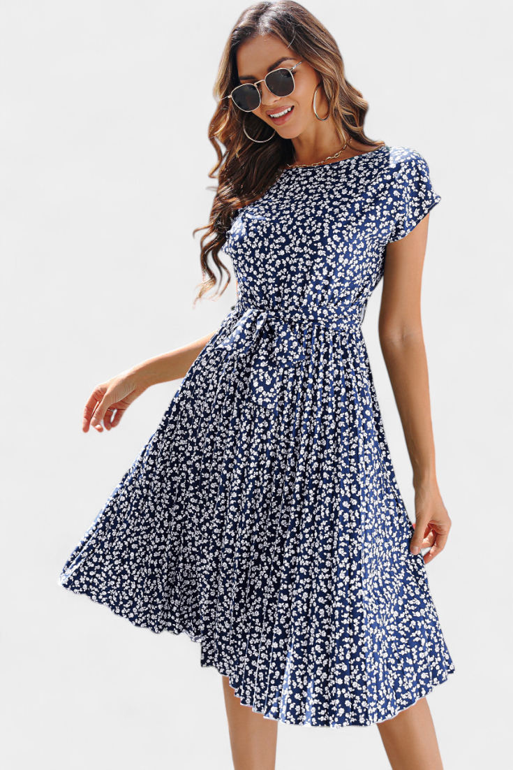 Robe Midi Florale Galilea d'Inspiration Champêtre