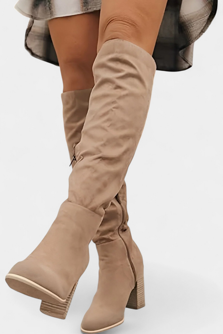 Calliope Bottes à Talon Épais jusqu'au Genou
