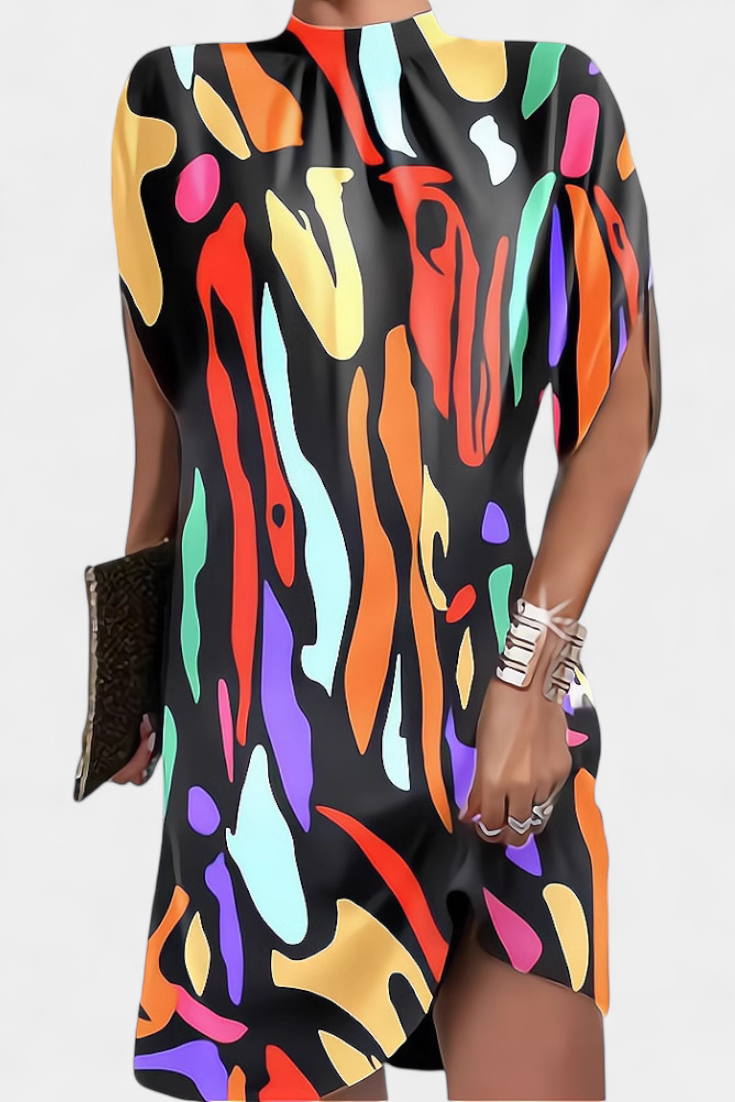 Robe Midi Intemporelle Haruna avec Décolleté Rond