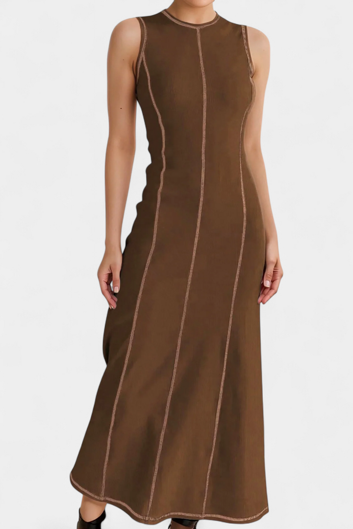 Robe Maxi Bicolore Sans Manches Santona
