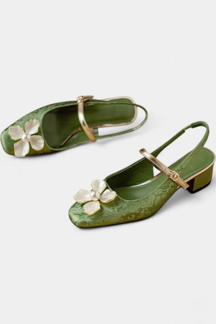 Eloise Élégantes Mary Janes avec Détail Floral