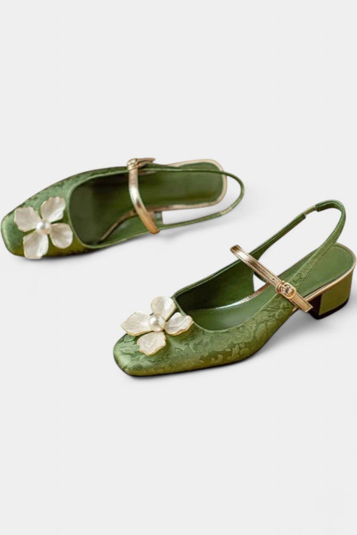 Eloise Élégantes Mary Janes avec Détail Floral