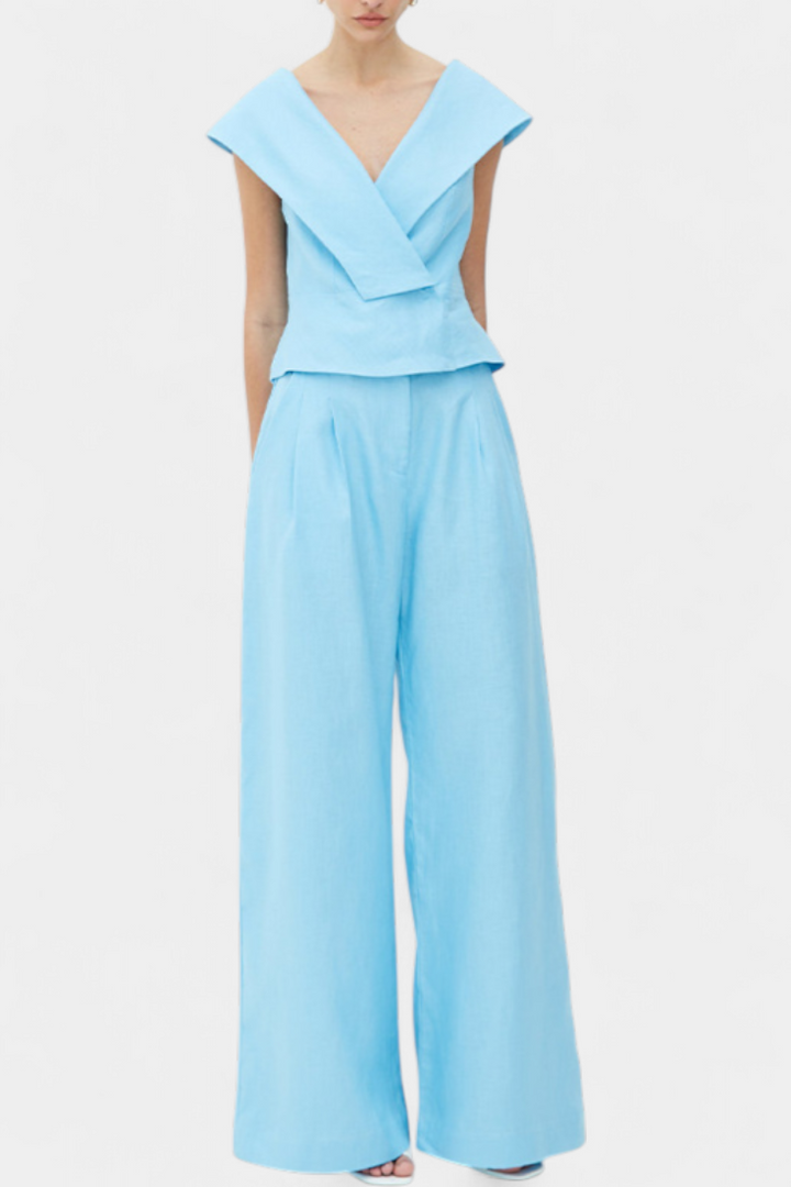 Ensemble Top Asymétrique et Pantalon Palazzo Hayden