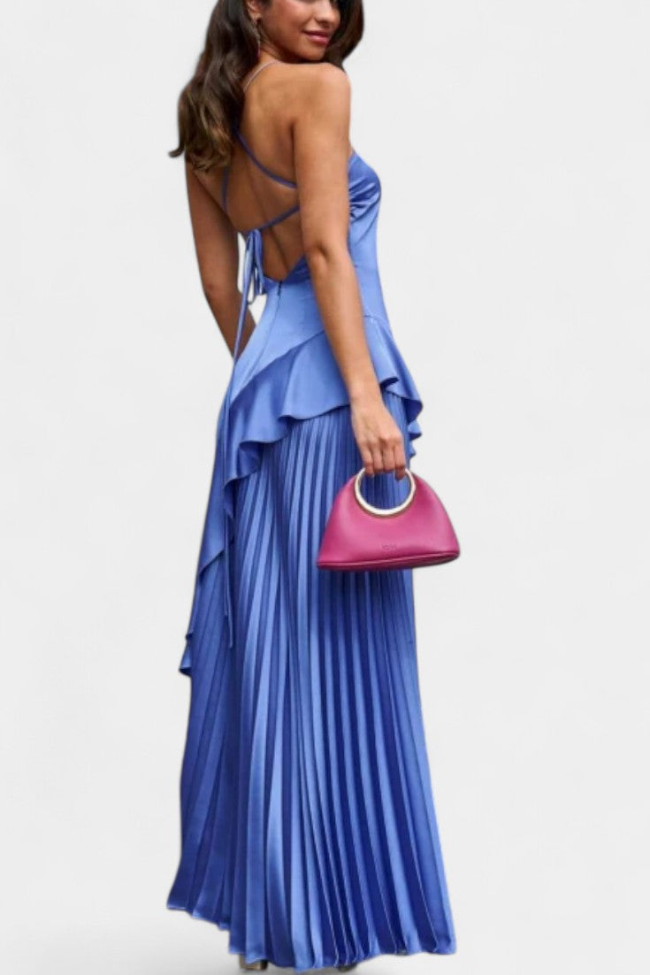 Robe Asymétrique à Une Épaule avec Volants Paige