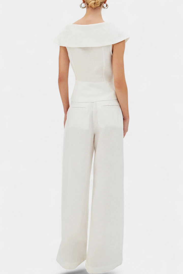 Ensemble Top Asymétrique et Pantalon Palazzo Hayden