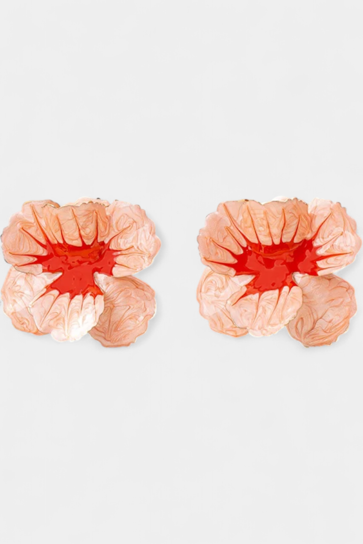 Boucles d'oreilles géométriques en forme de fleur