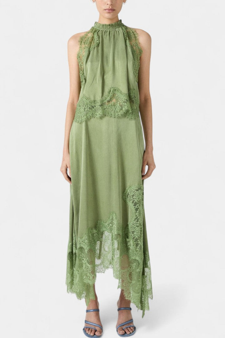Coralena Ensemble de Jupe Midi en Dentelle avec Ourlet Asymétrique