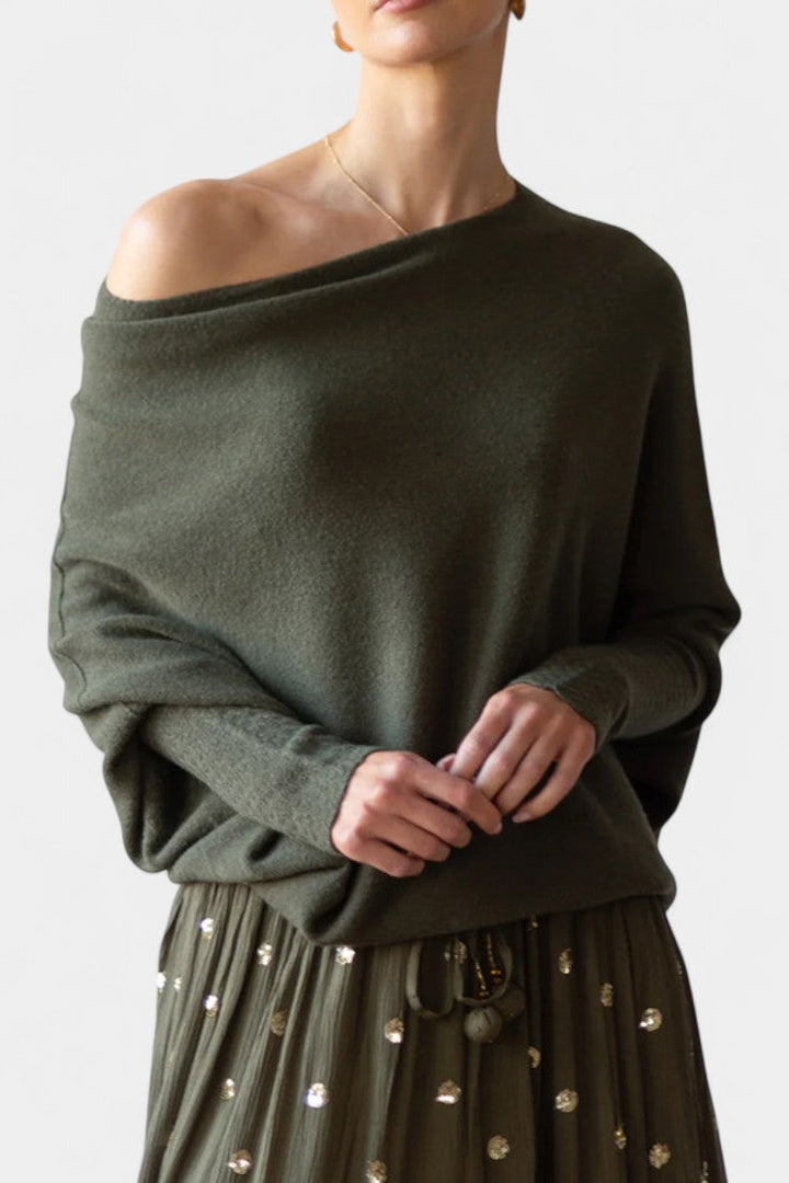 Anna Pull d'Hiver Off-Shoulder