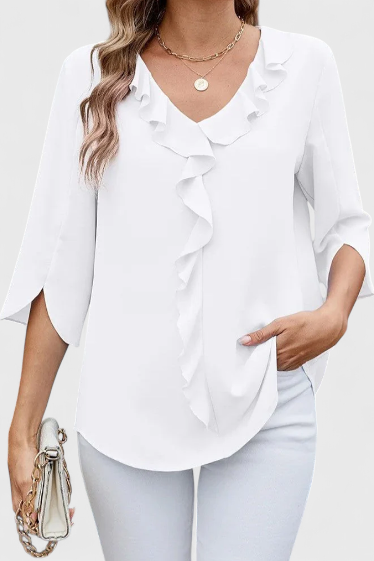 Annemiek Blouse Décontractée avec Coupe Ample et Style Sophistiqué
