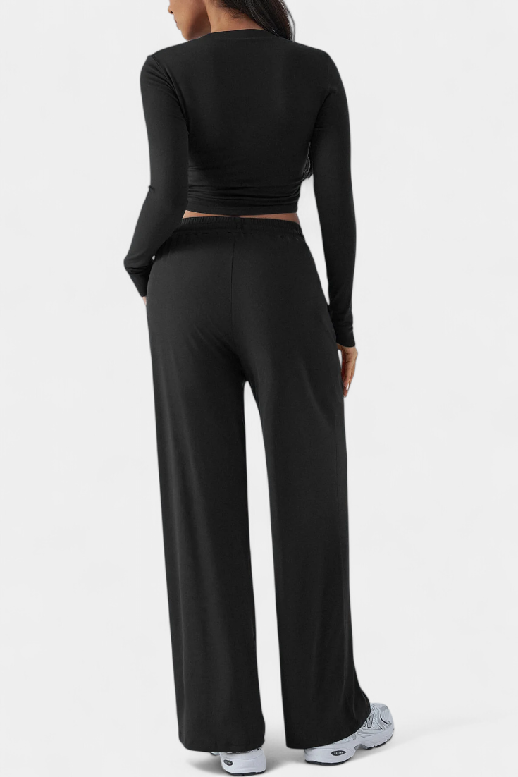 Celaen Ensemble de 2 Pièces avec Décolleté Rond