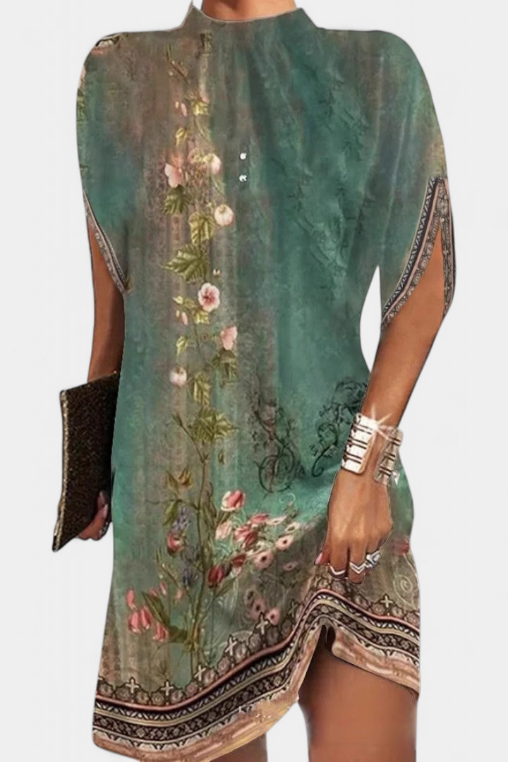 Robe Midi Intemporelle Haruna avec Décolleté Rond