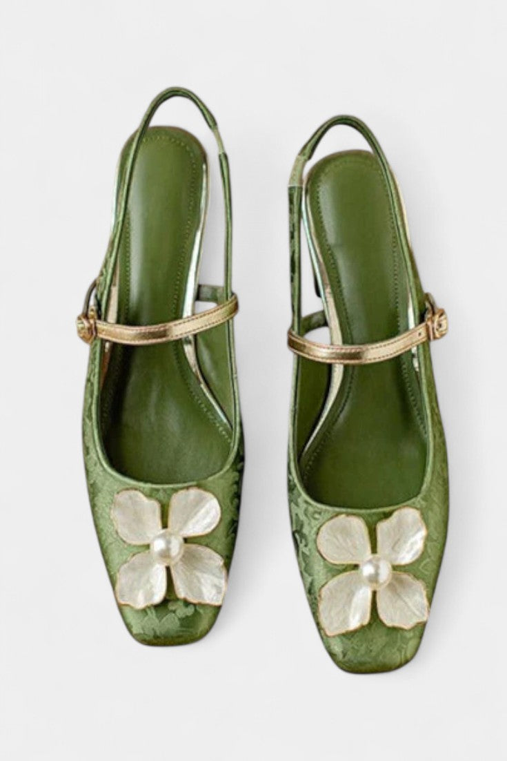 Eloise Élégantes Mary Janes avec Détail Floral
